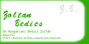 zoltan bedics business card