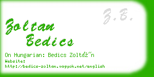 zoltan bedics business card